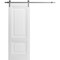 Sartodoors Sliding Closet Bi-fold Doors 48 x 96in, Sete 6933 Nordic White W/ Frosted Glass, Sturdy Tracks SETE6933BF-NOR-4896 - alternate 1